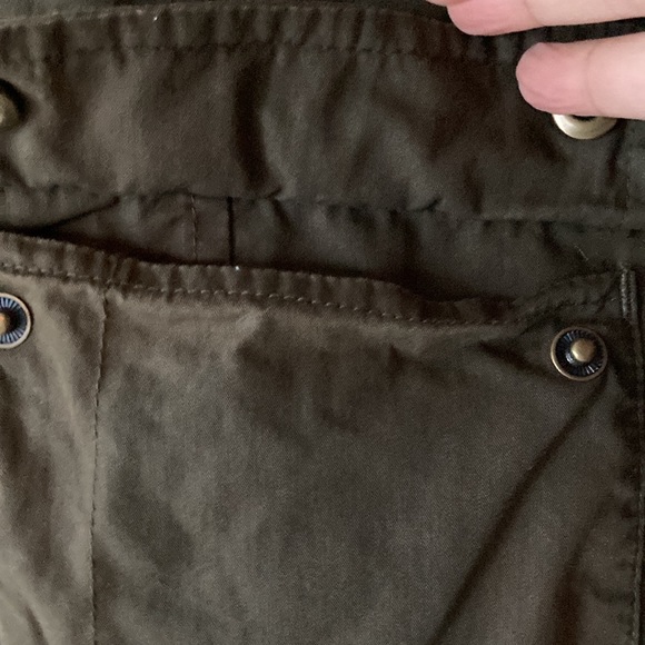 Jack Wills Sage Green Brown Collar Snaps And Zip Pockets Women Jacket  Coat Sz 2 - Picture 14 of 15